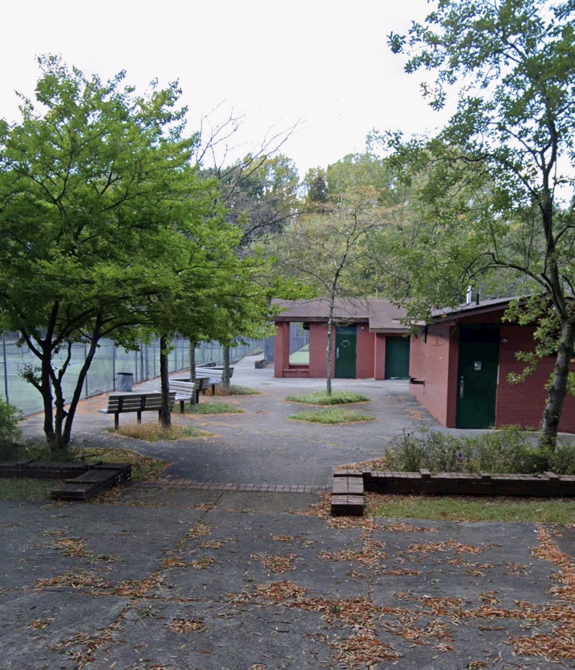 Tennis court area entrance at Frosty Hollow Tennis Center, Levittown